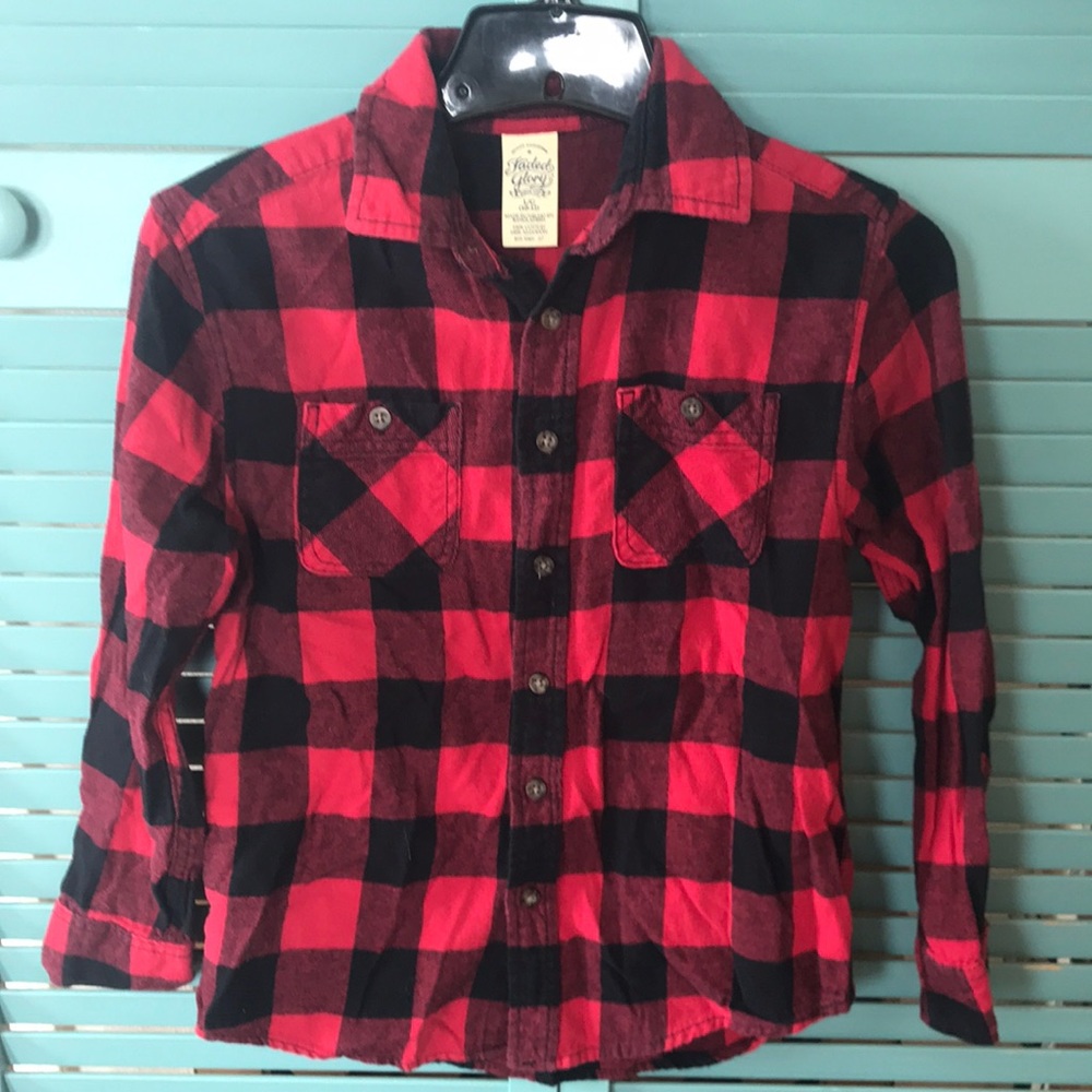 Girls Buffalo Plaid Flannel